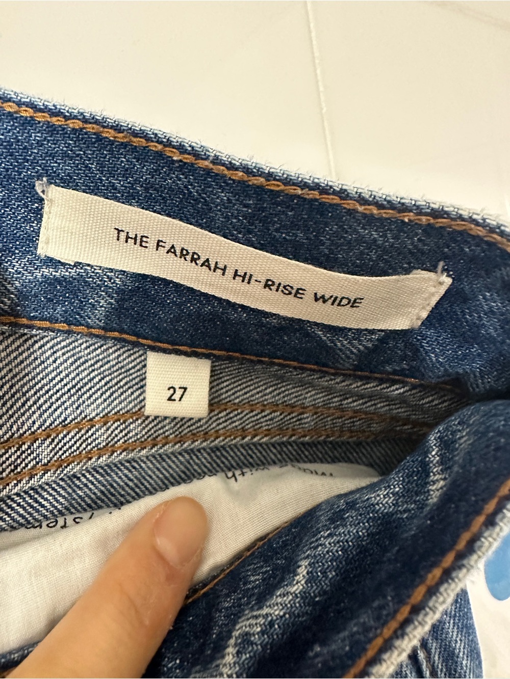 Denim forum Farrah Blue High Rise Wide-Leg Jeans - Picture 4 of 6